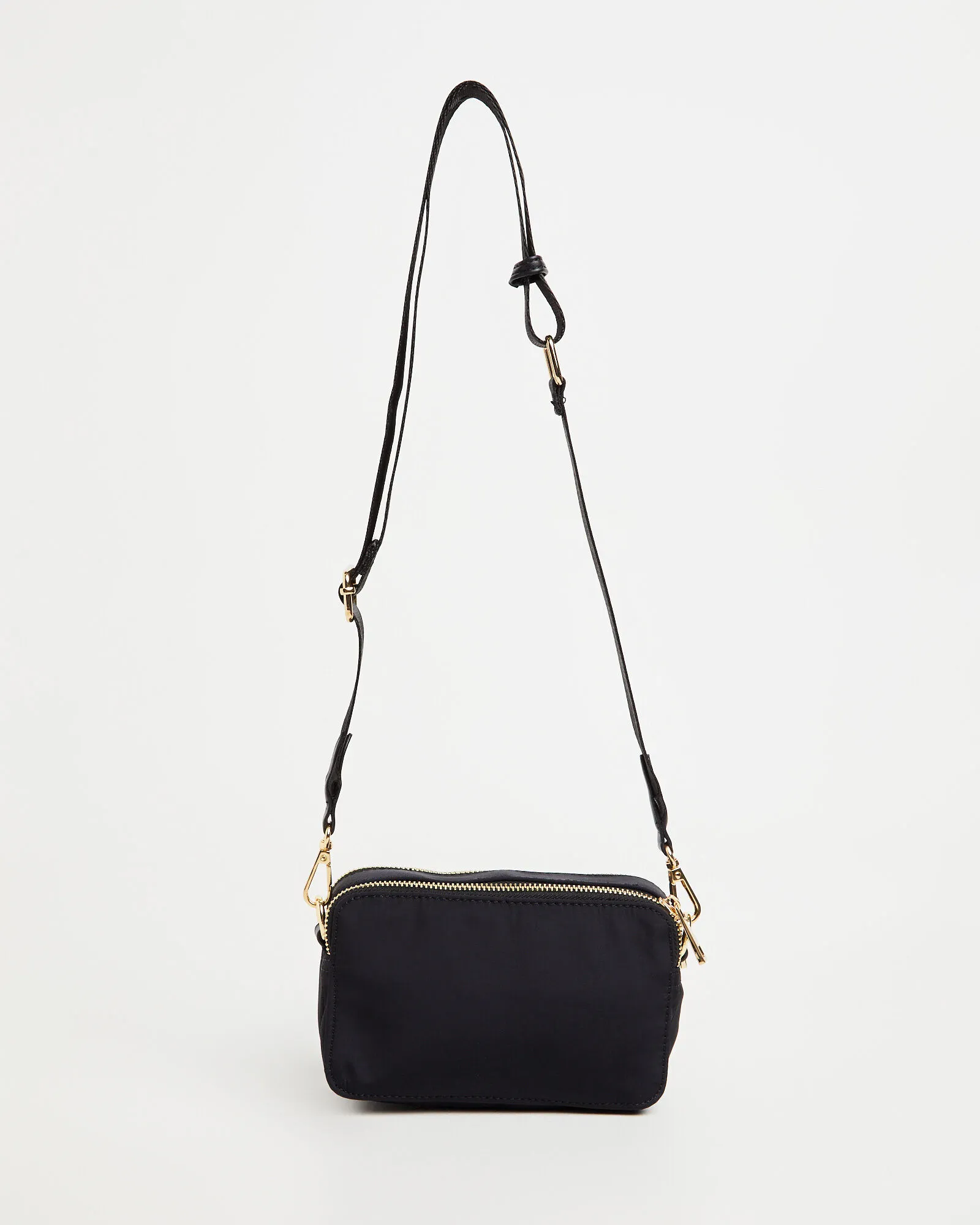 Peta + Jain Laroi Cross Body bag in Black Nylon Gold