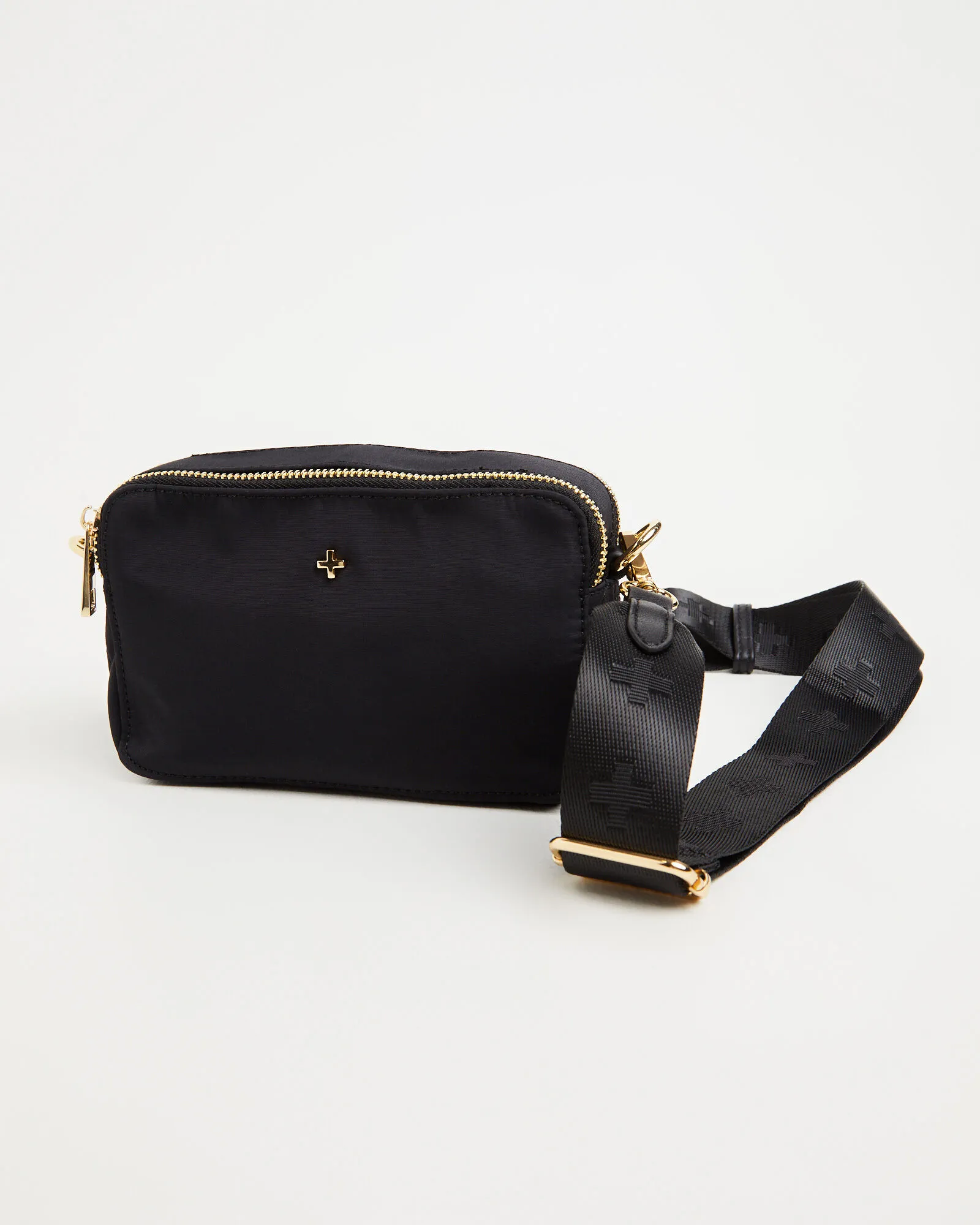 Peta + Jain Laroi Cross Body bag in Black Nylon Gold