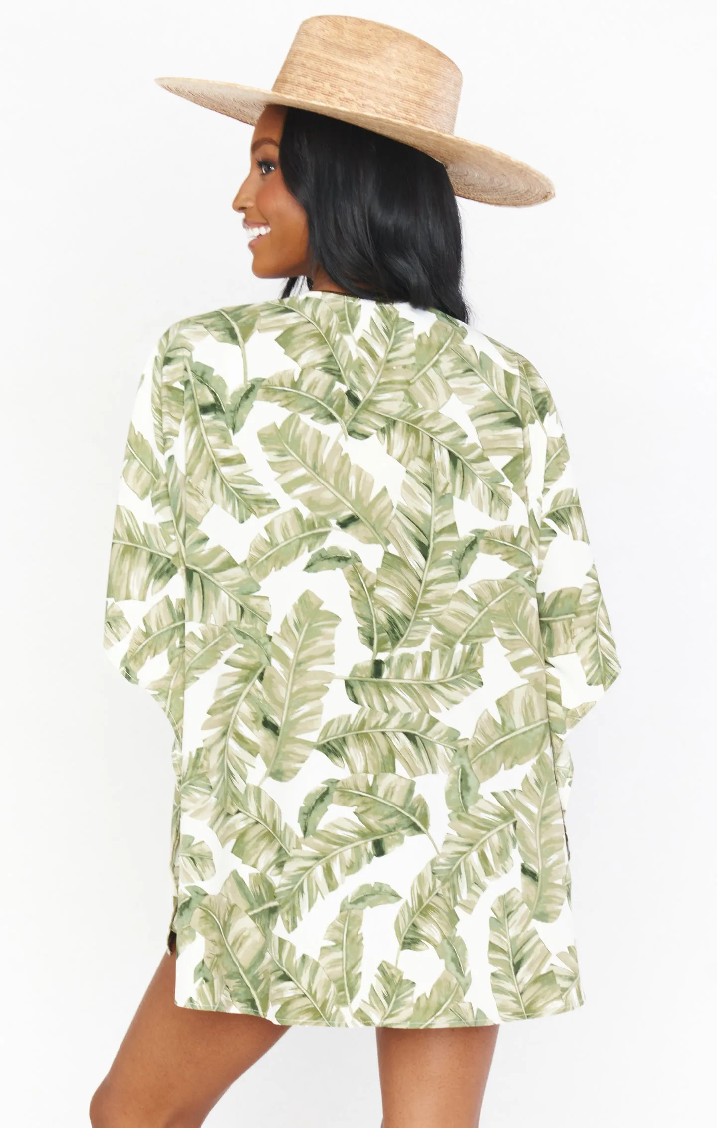 Peta Tunic ~ Green Majestic Palm