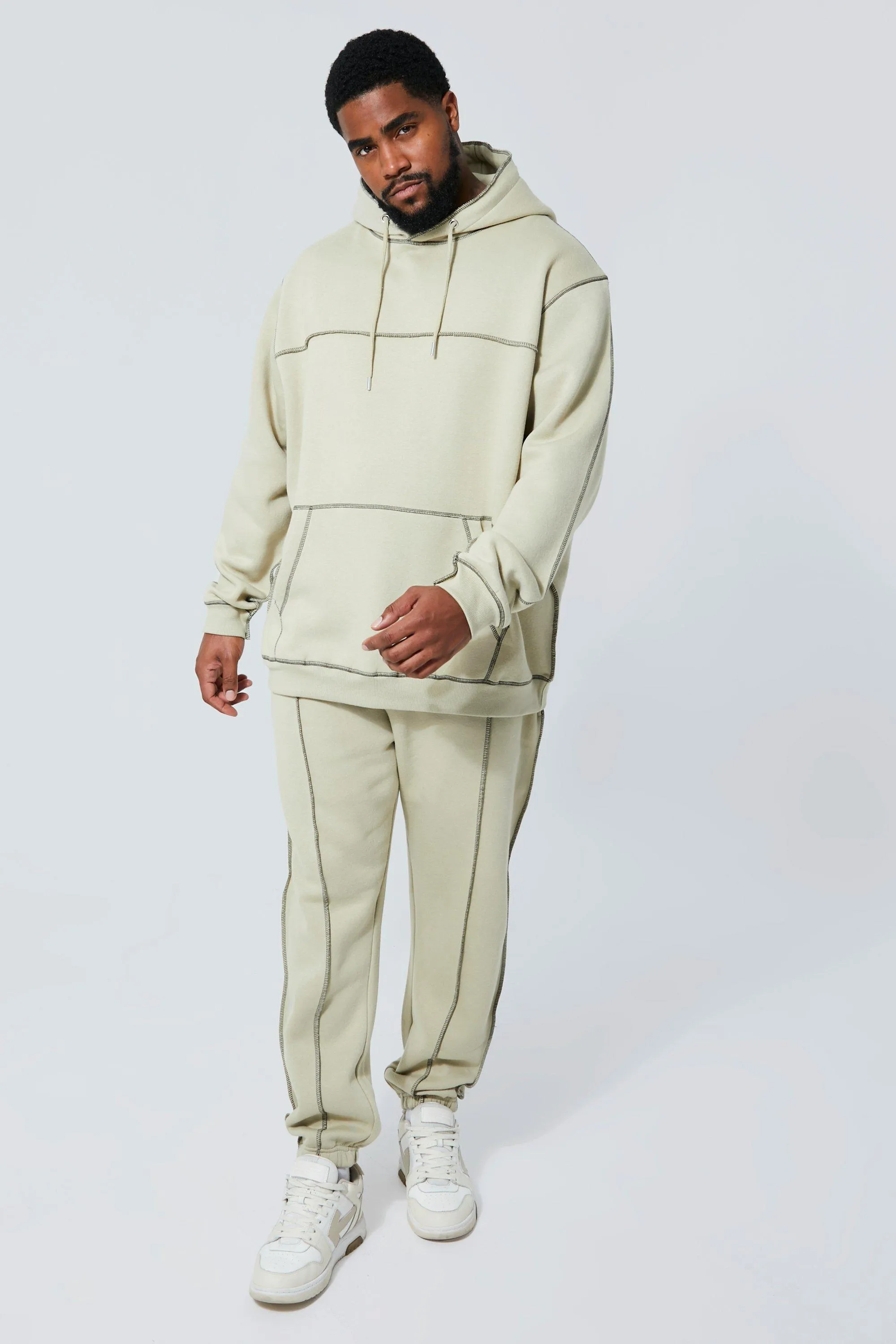 Plus Contrast Stitch Regular Fit Tracksuit