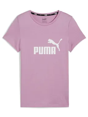 Puma Girls Essentials Logo Tee - Purple