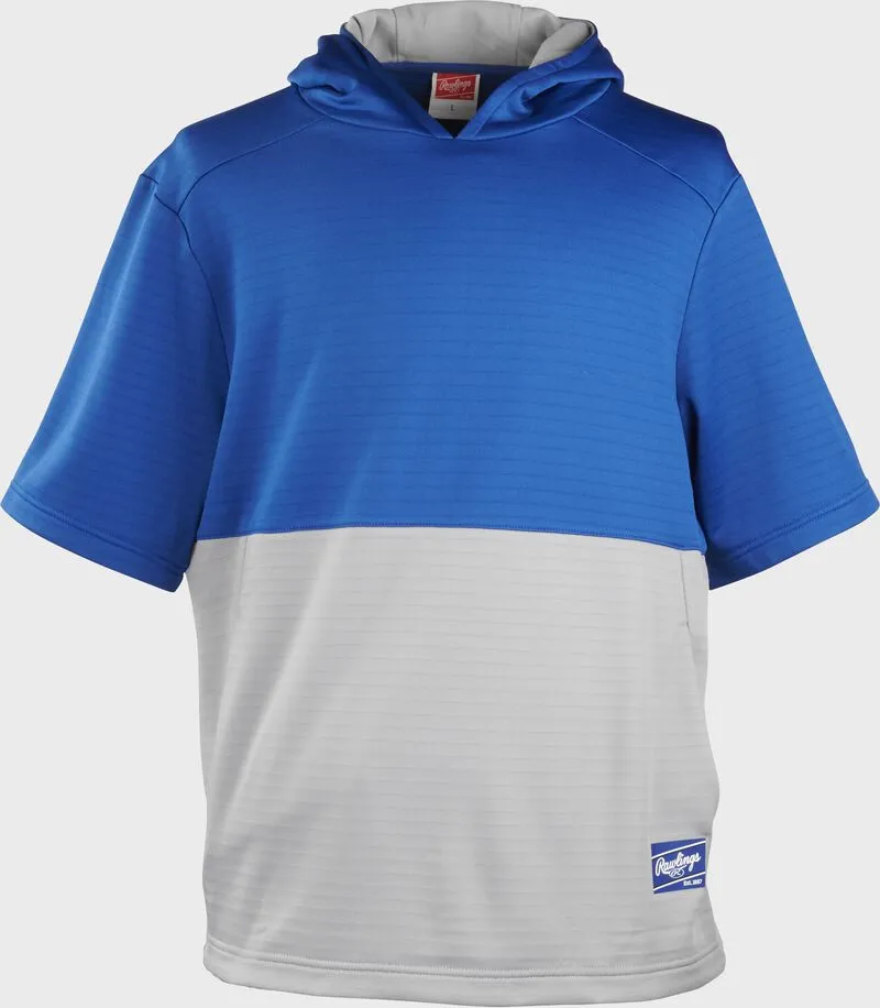 RAWLINGS COLORSYNC SHORT-SLEEVE HOODIE: RSFH ROYAL