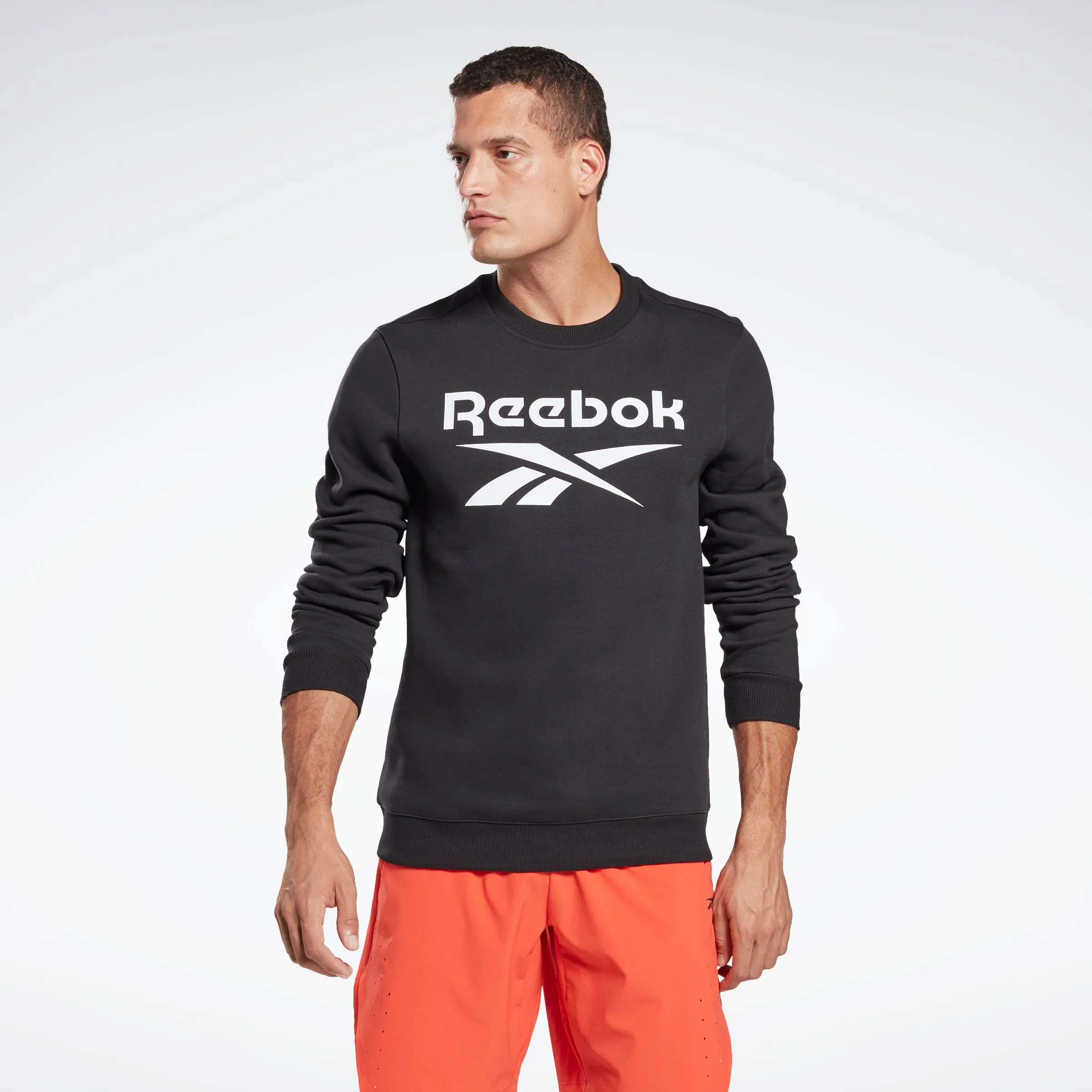 Reebok Identity Fleece Crew Sweatshirt Black/White