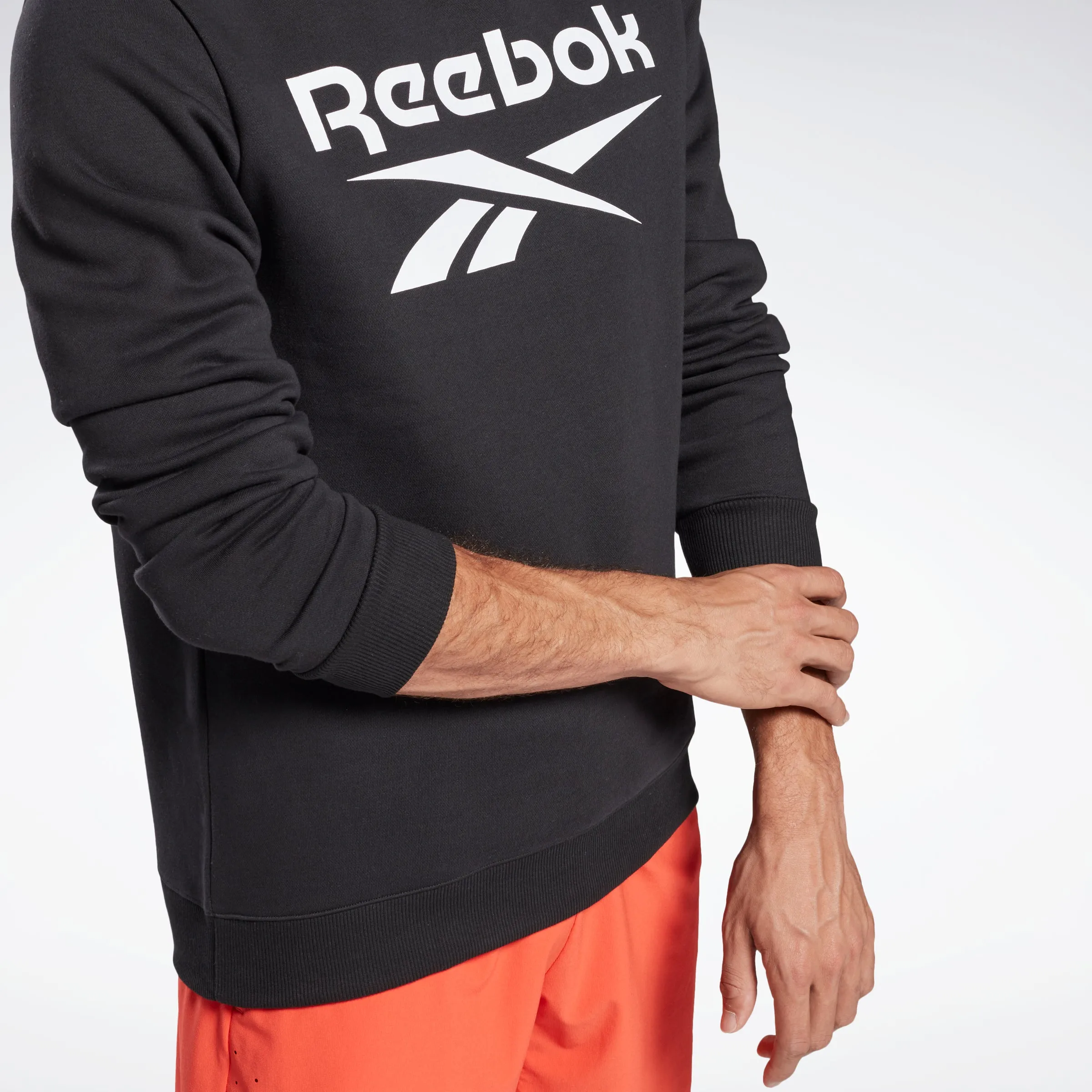 Reebok Identity Fleece Crew Sweatshirt Black/White