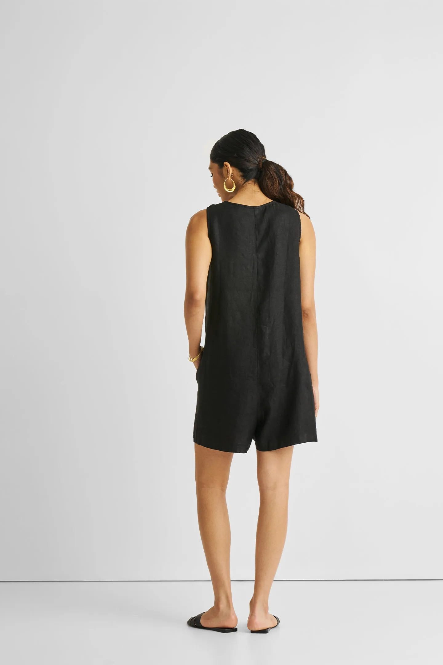 Reistor Romp and Play Romper in Black