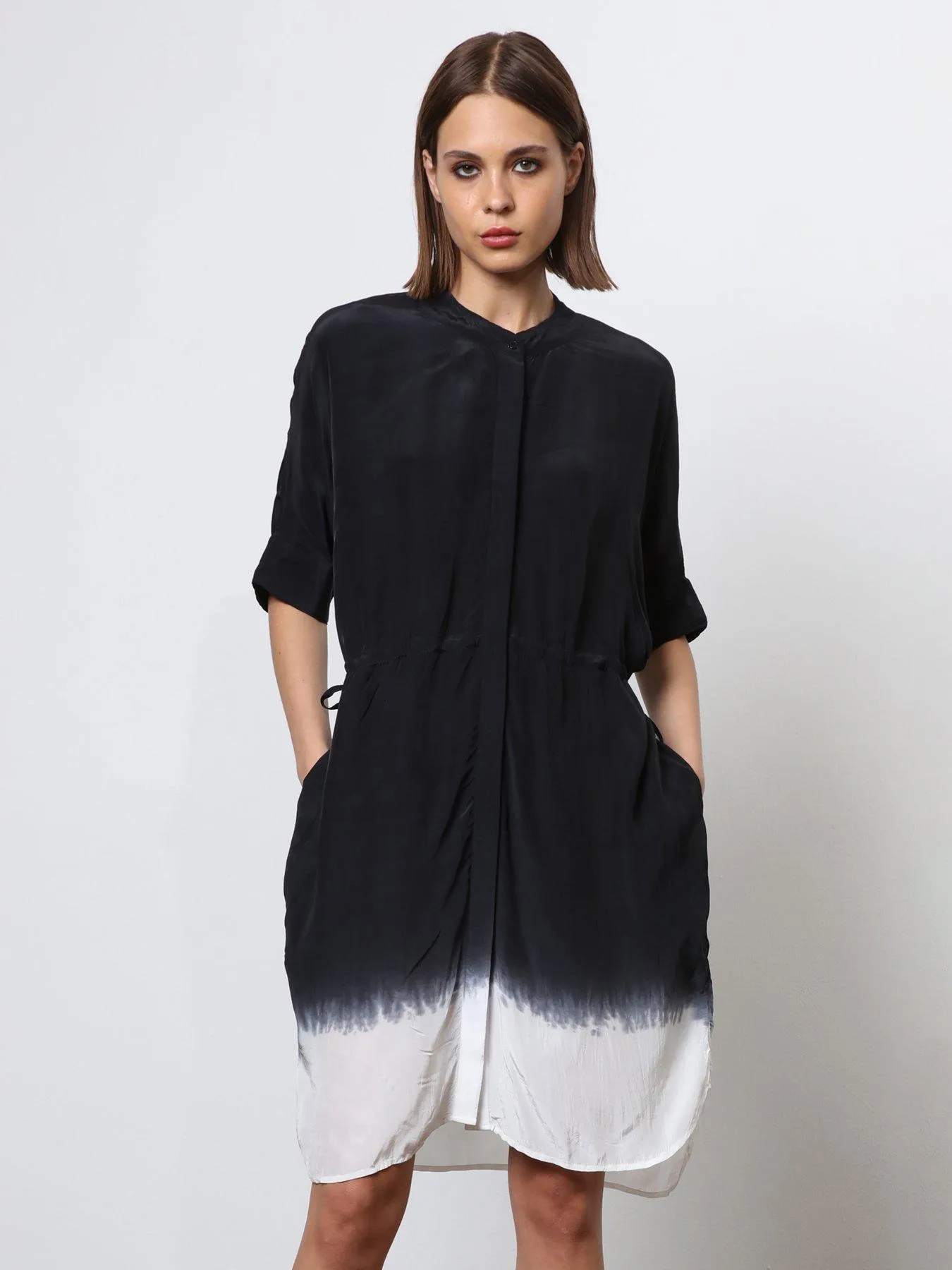 Religion Tunic Shirt Dress - Black