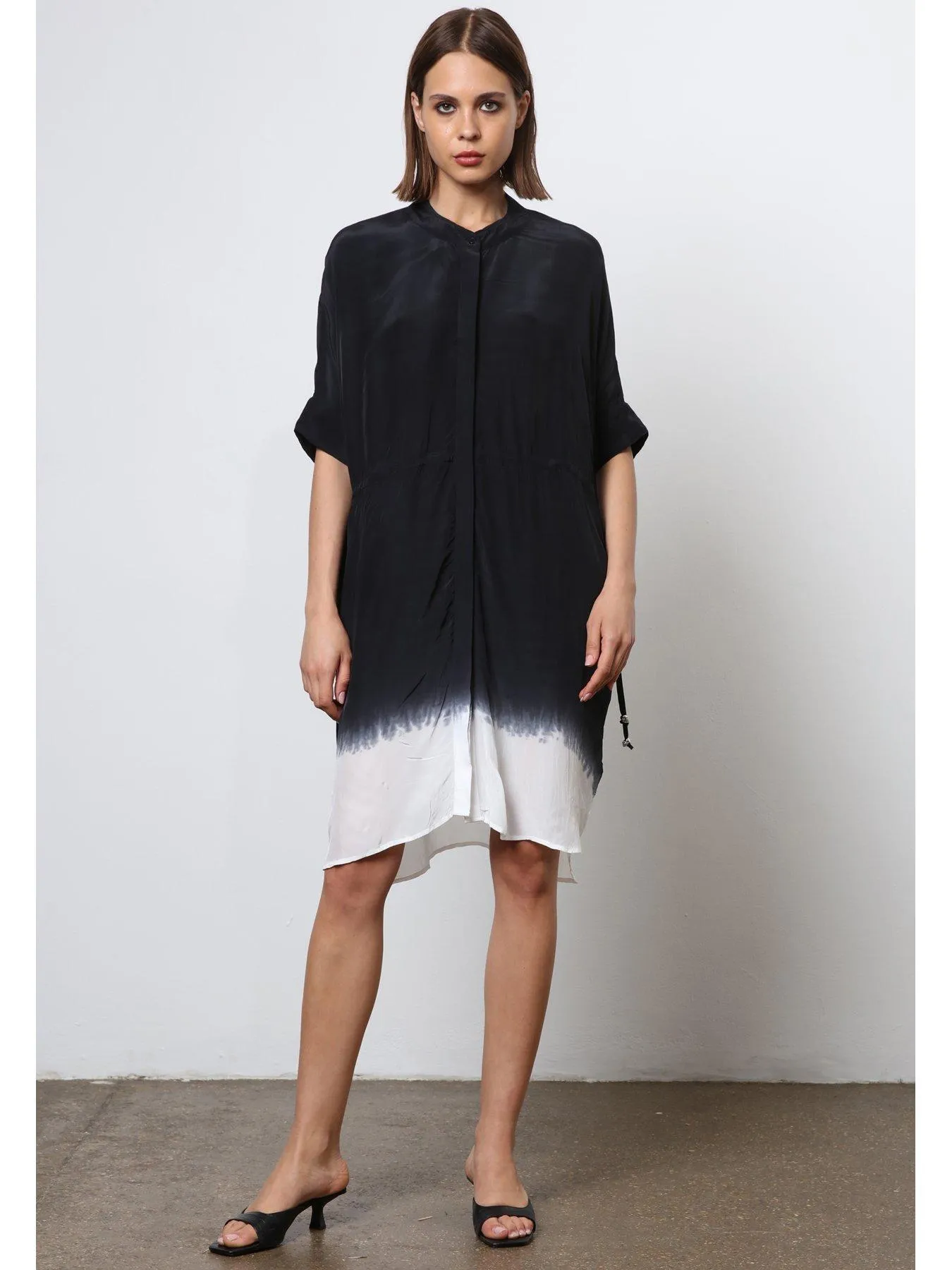 Religion Tunic Shirt Dress - Black