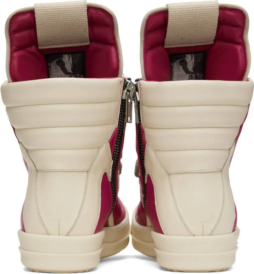 Rick Owens Pink Geobasket Sneakers