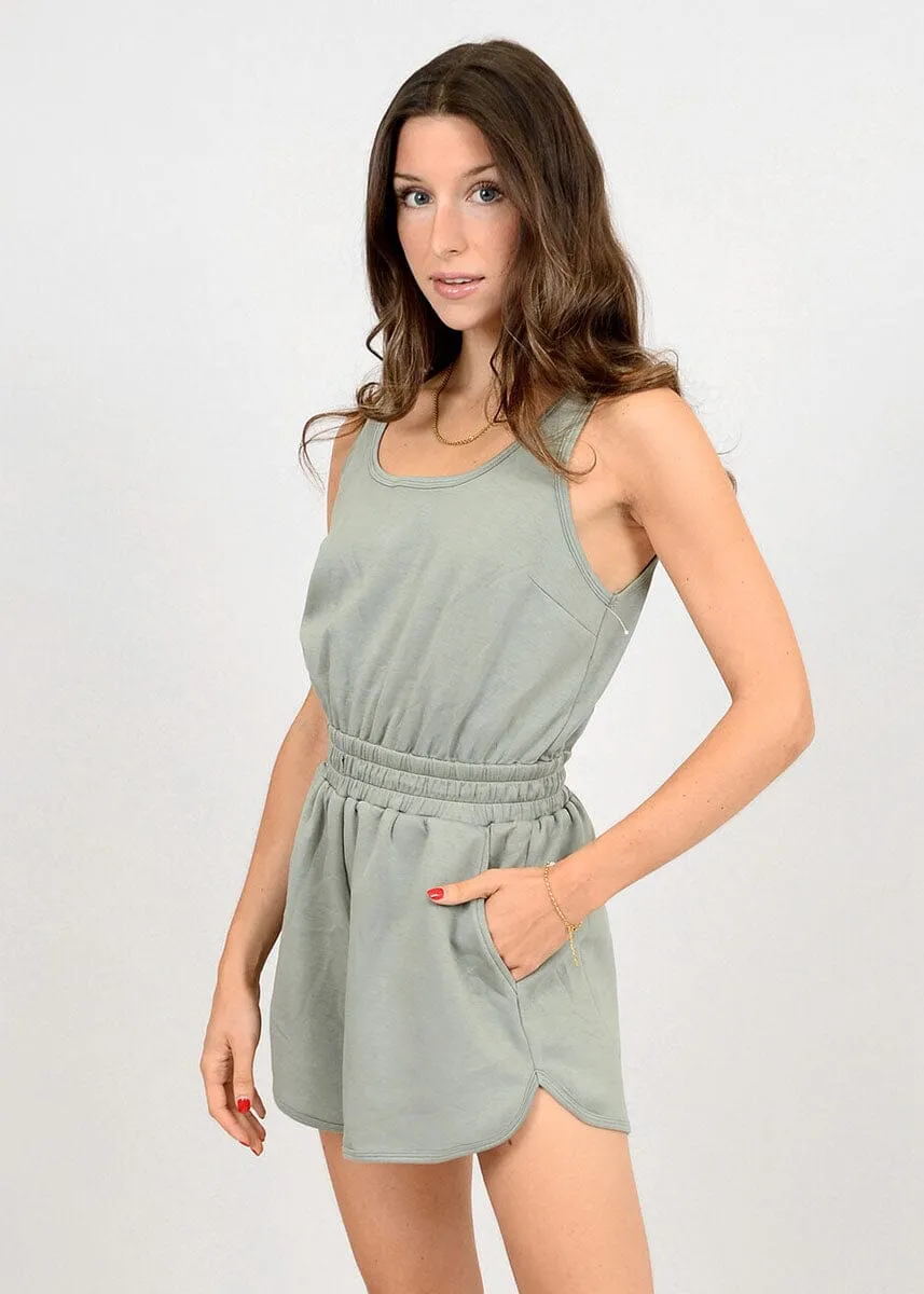 Rumis Tank Romper - Sage