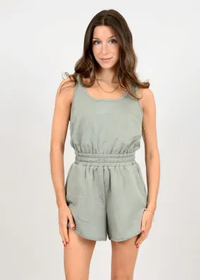 Rumis Tank Romper - Sage