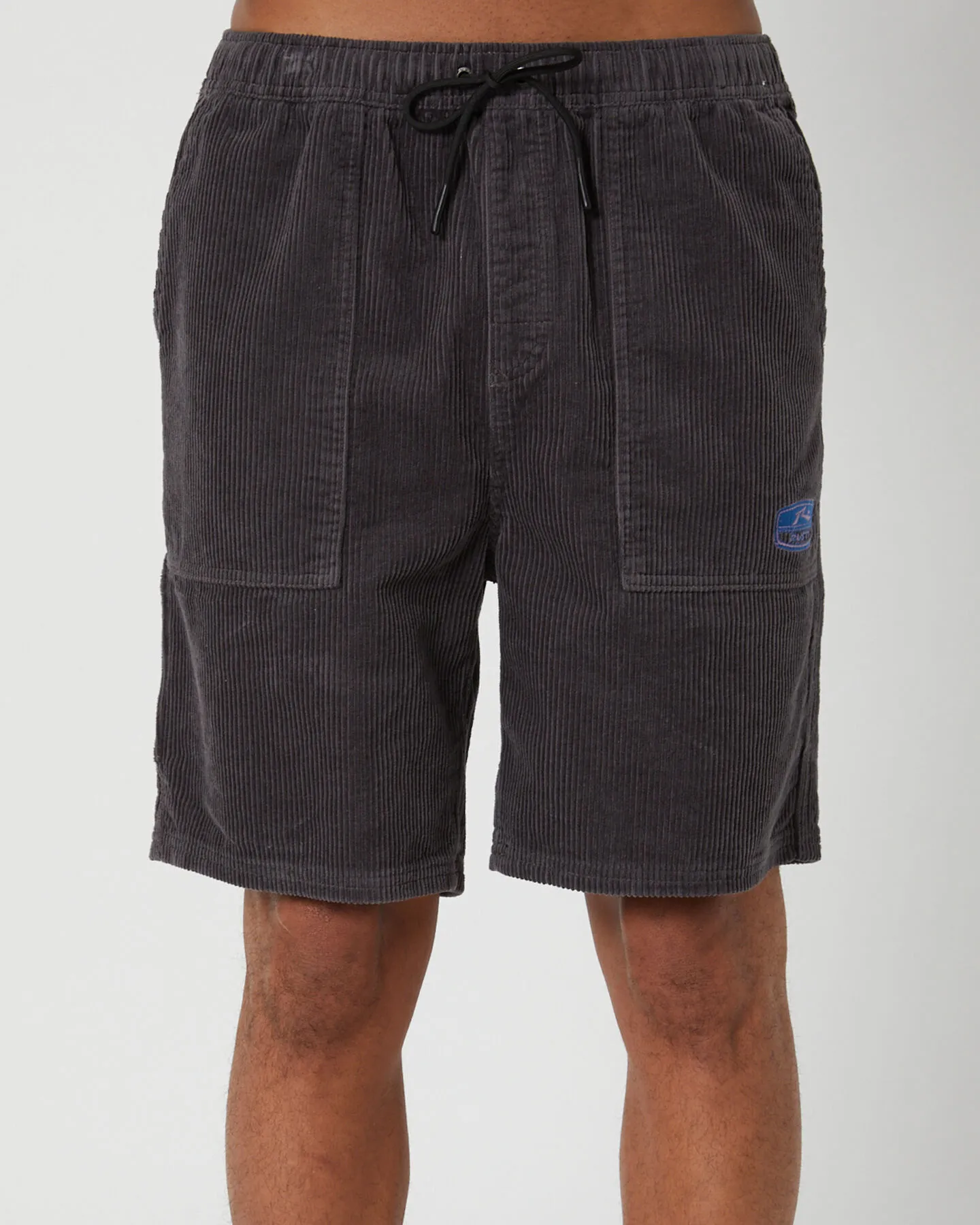 Rusty 8 Wale 20 Workwear Elastic Short - Coal | SurfStitch