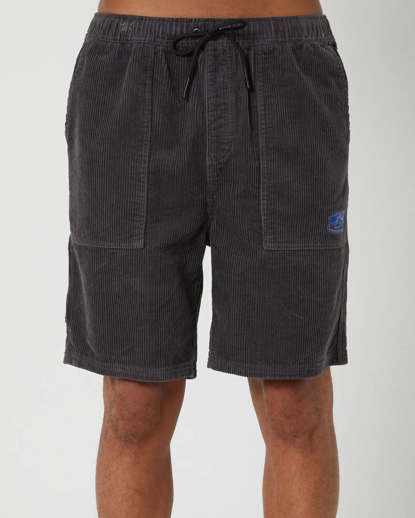 Rusty 8 Wale 20 Workwear Elastic Short - Coal | SurfStitch