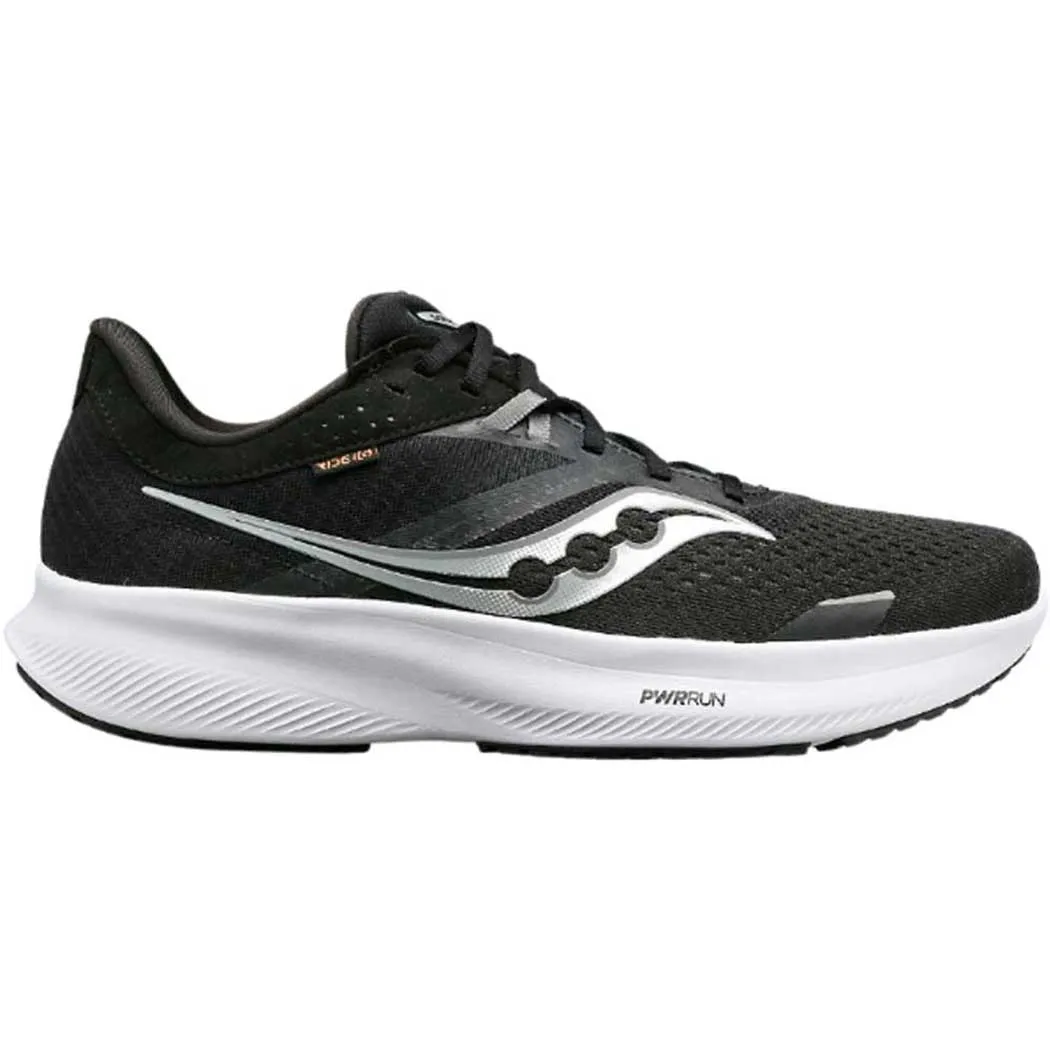 Saucony Ride 16 Running Shoe Black/ White (Women's)