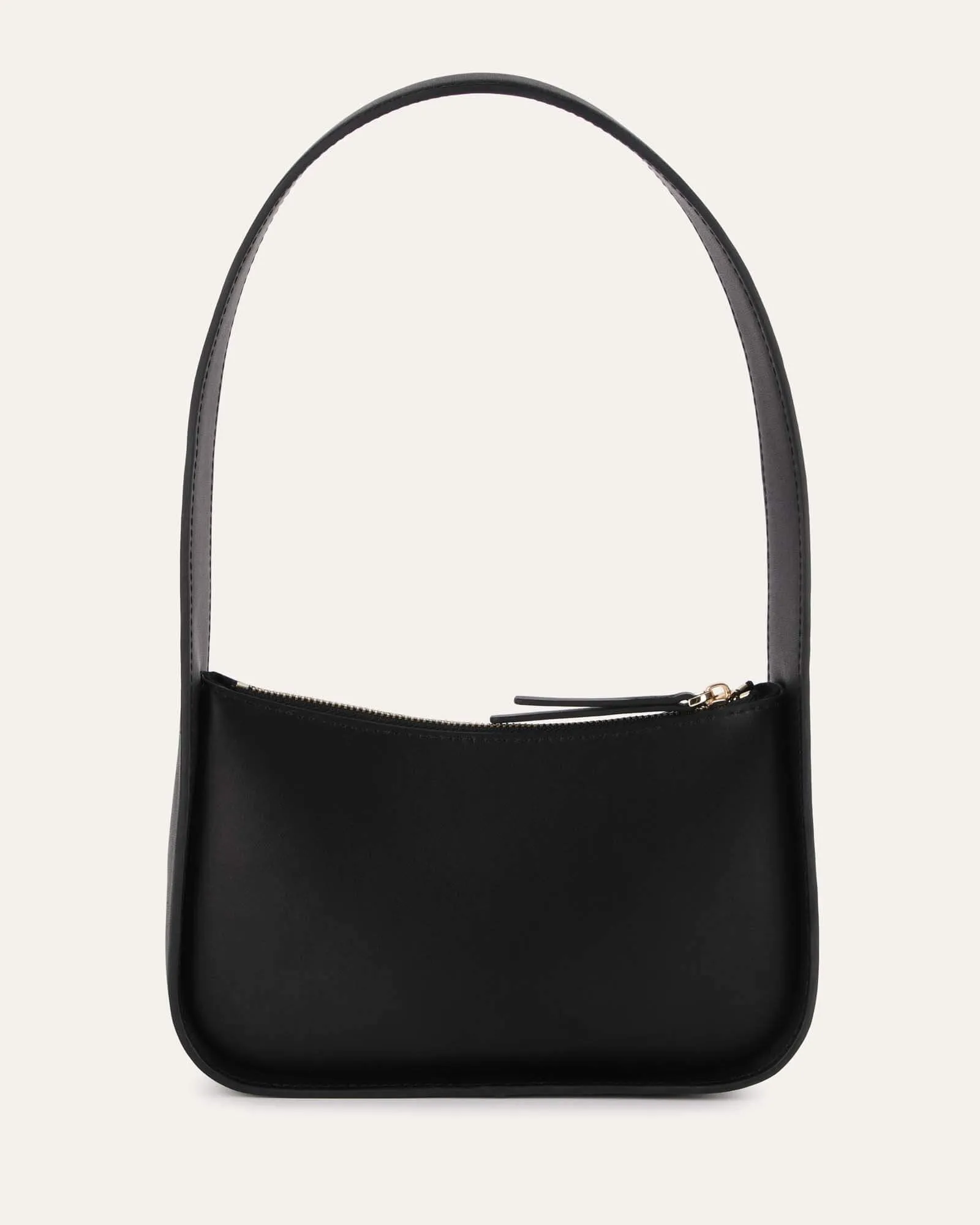 SCOUT SHOULDER BAG BLACK LEATHER