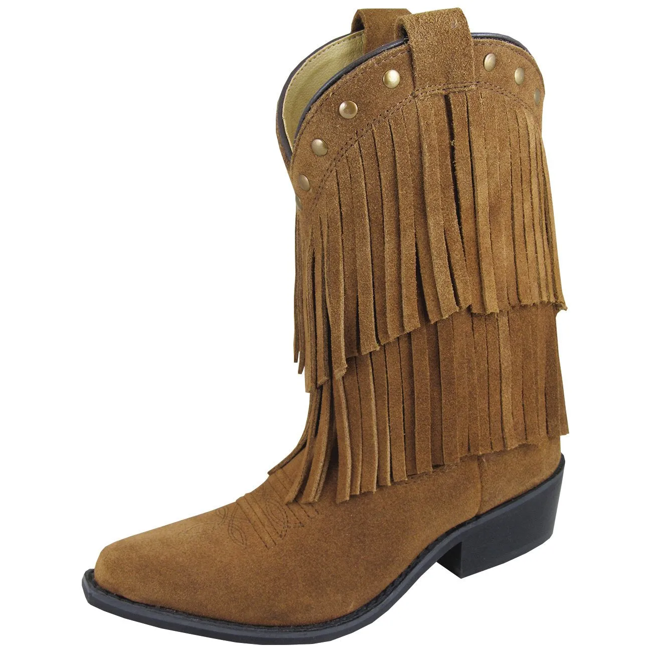 Smoky Mountain Girl's Children's Wisteria Brown Double Fringe Boot