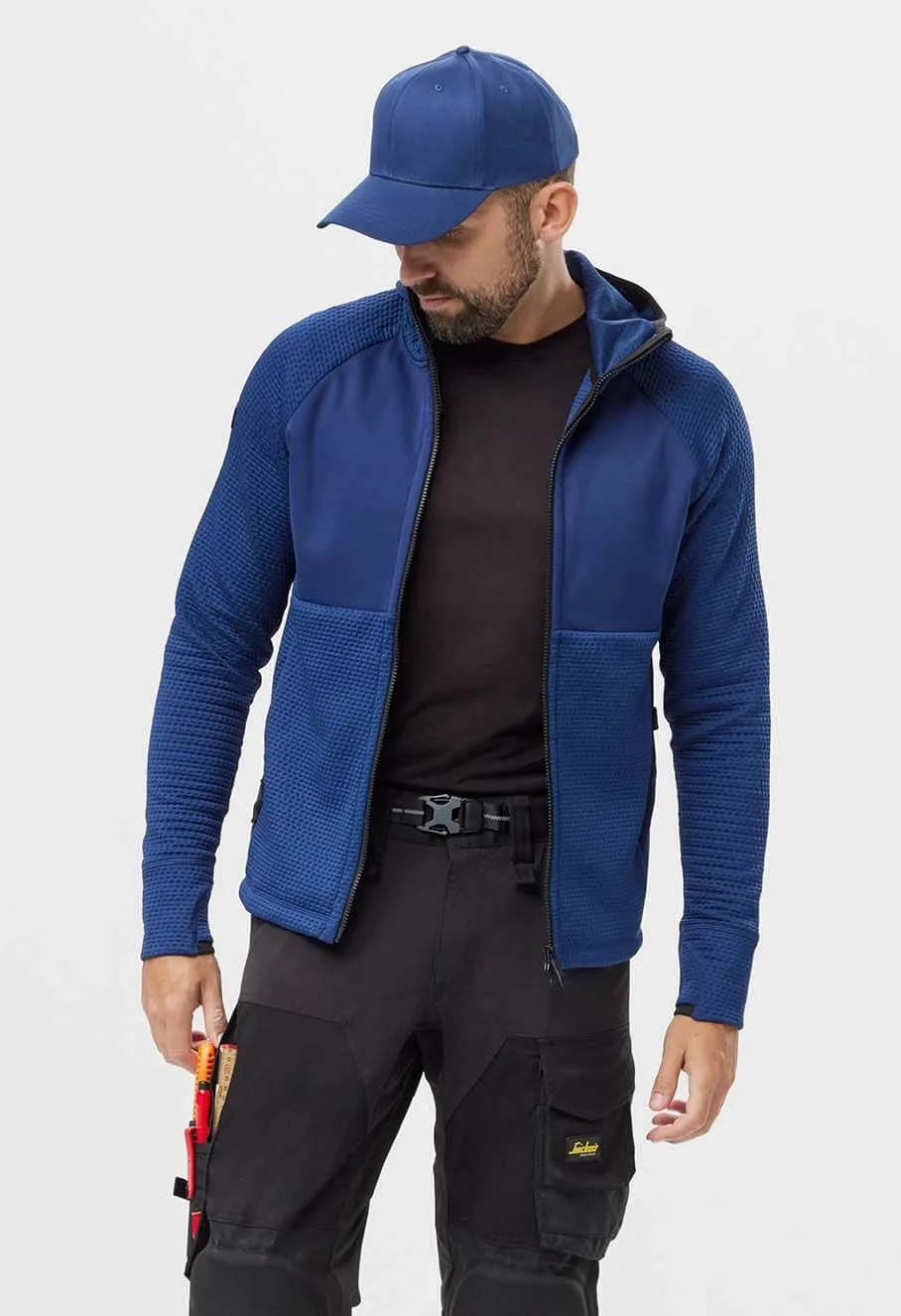 Snickers Midlayer Hoodie with Zipper 8405 - Blue