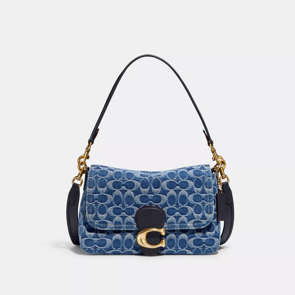 SOFT TABBY SHOULDER BAG IN SIGNATURE DENIM