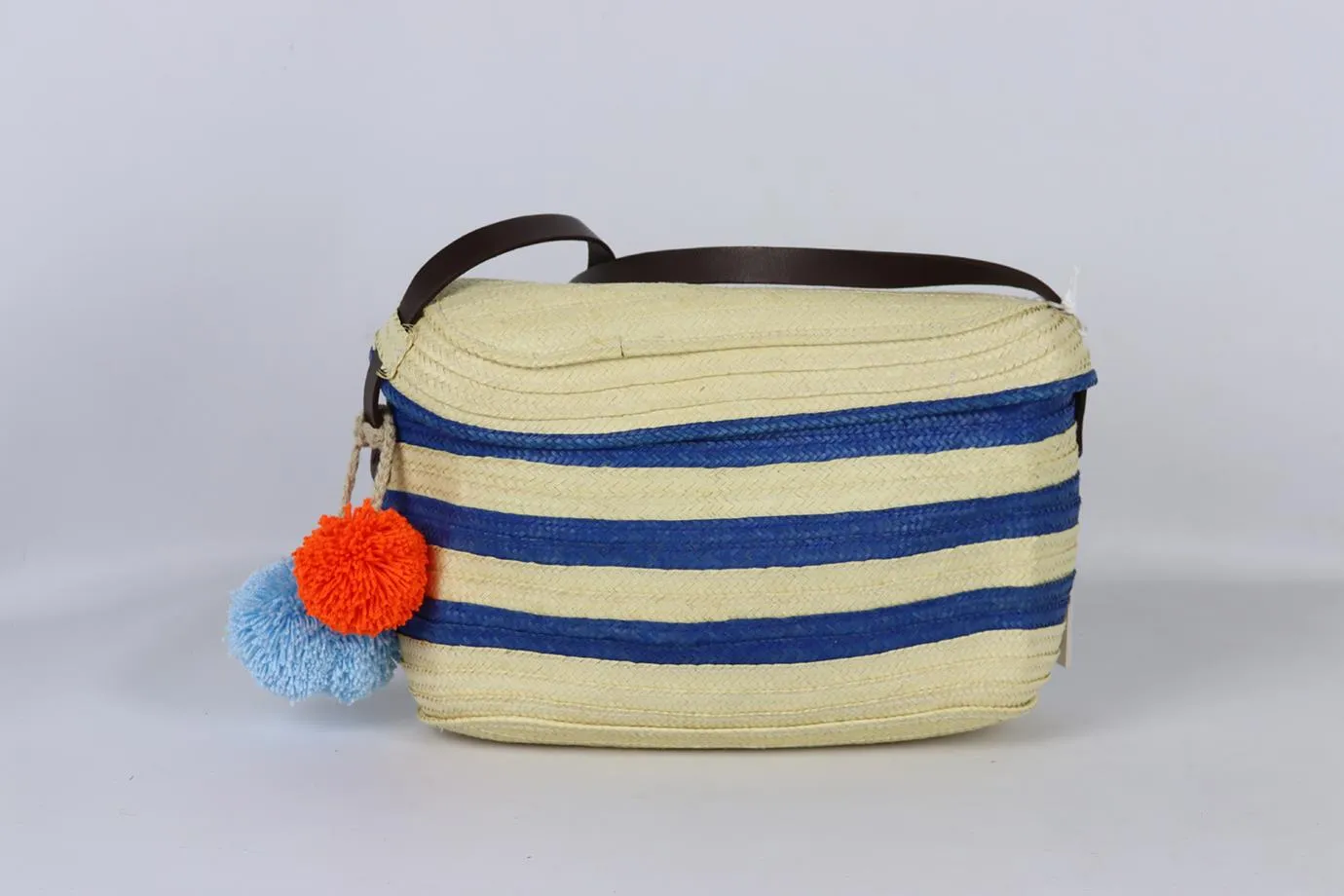 SOPHIE ANDERSON STRIPED RAFFIA SHOULDER BAG