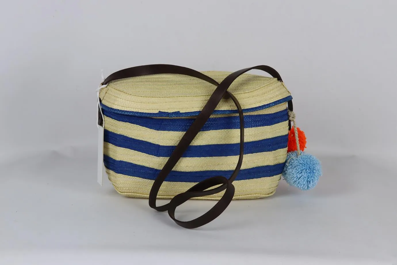 SOPHIE ANDERSON STRIPED RAFFIA SHOULDER BAG