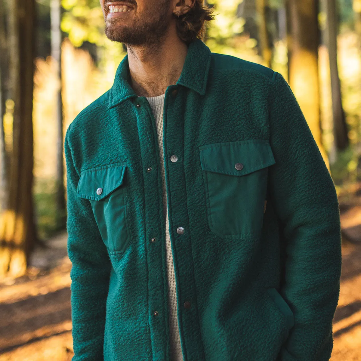 Spruce Recycled Sherpa Fleece Long Sleeve Shirt