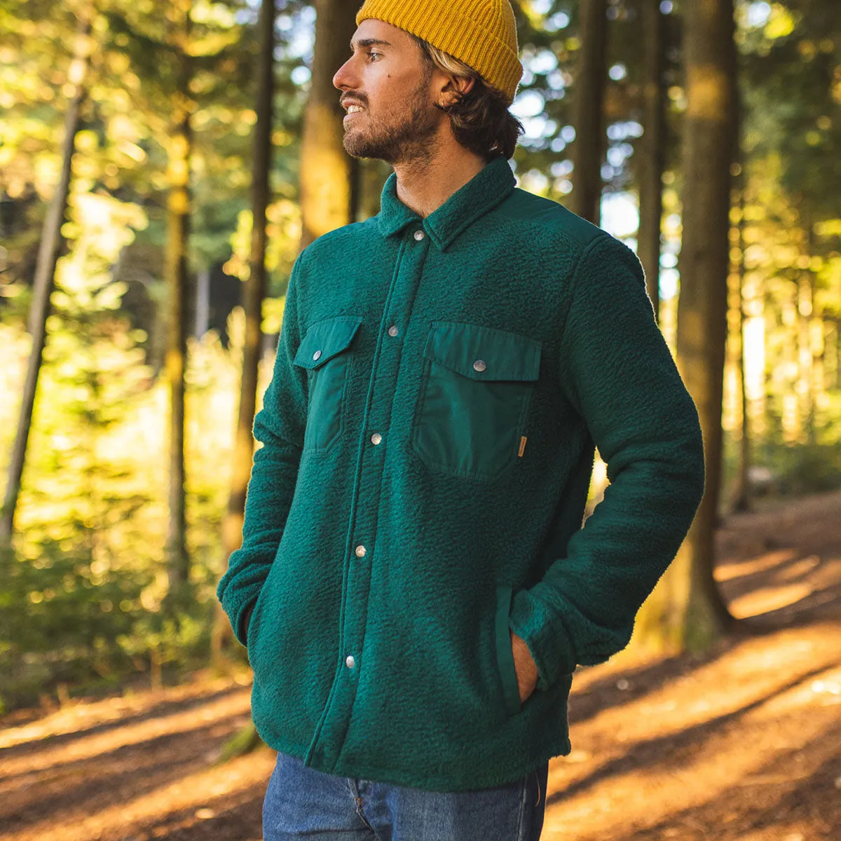 Spruce Recycled Sherpa Fleece Long Sleeve Shirt