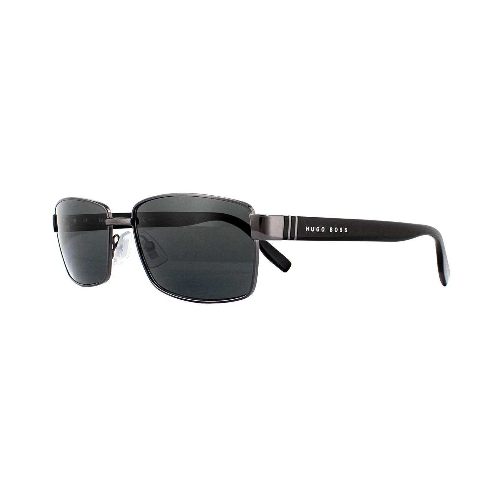 Sunglasses | Rectangle Dark Ruthenium Black Grey Sunglasses | Hugo Boss