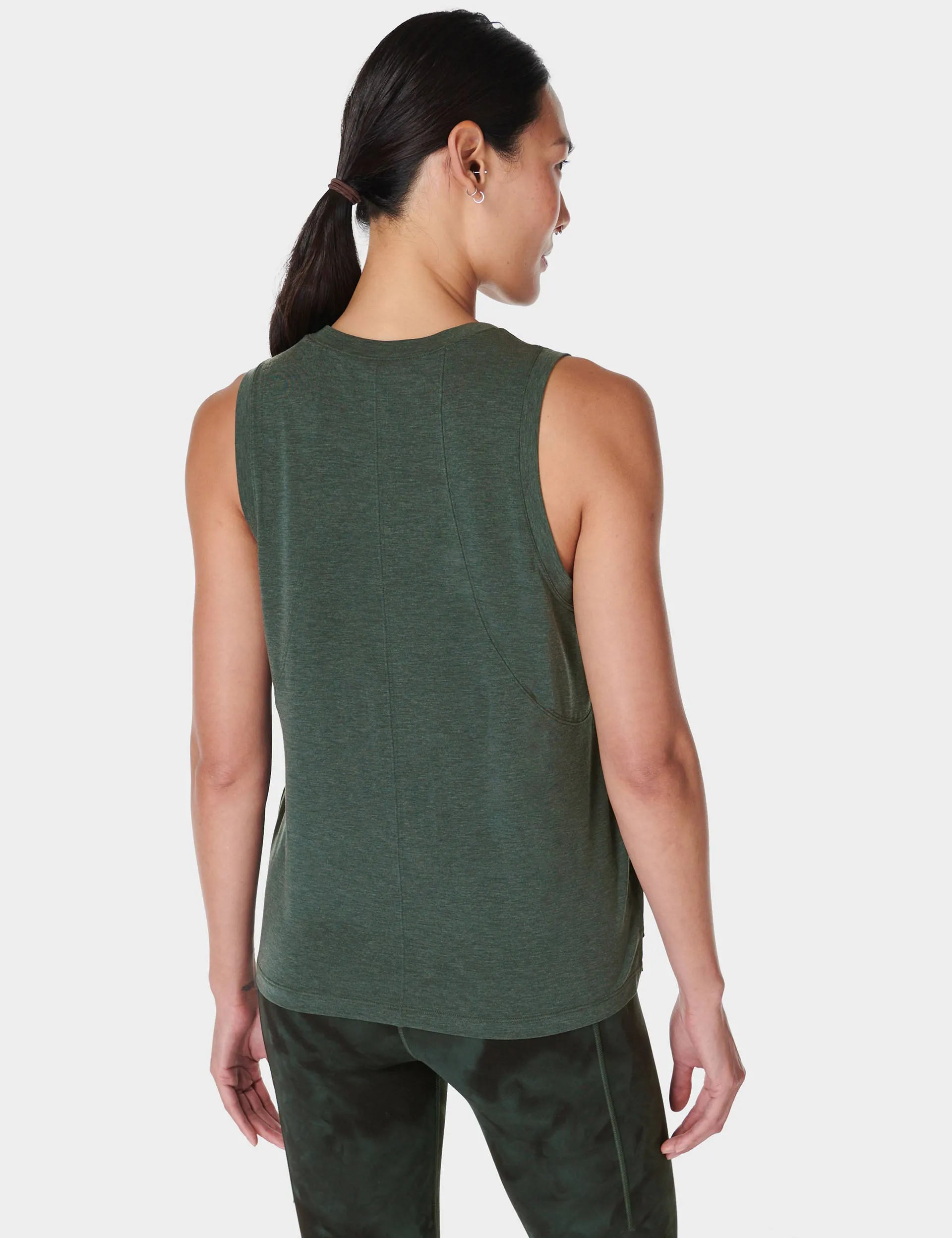 Sweaty Betty Soft Flow Studio Vest - Trek Green