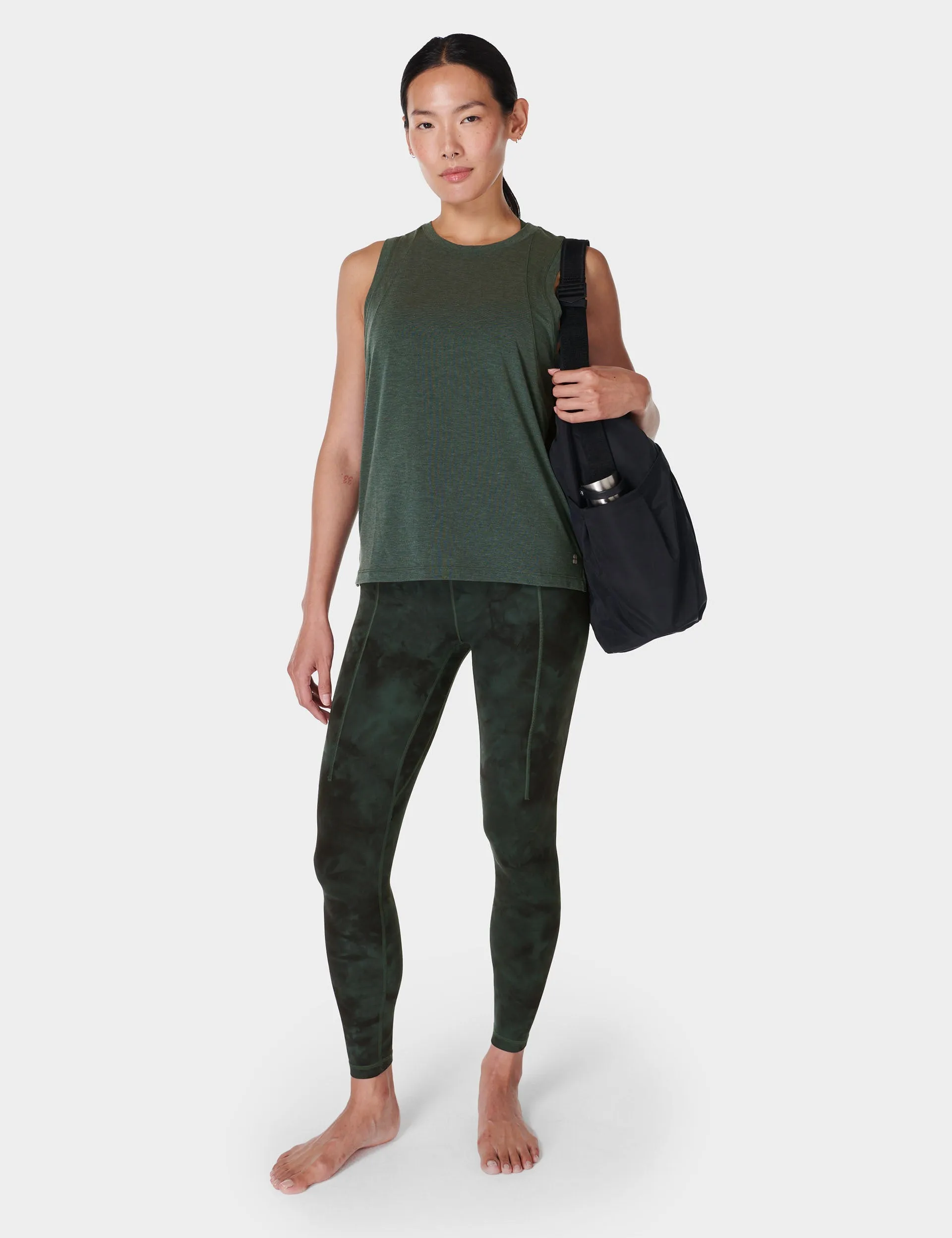 Sweaty Betty Soft Flow Studio Vest - Trek Green