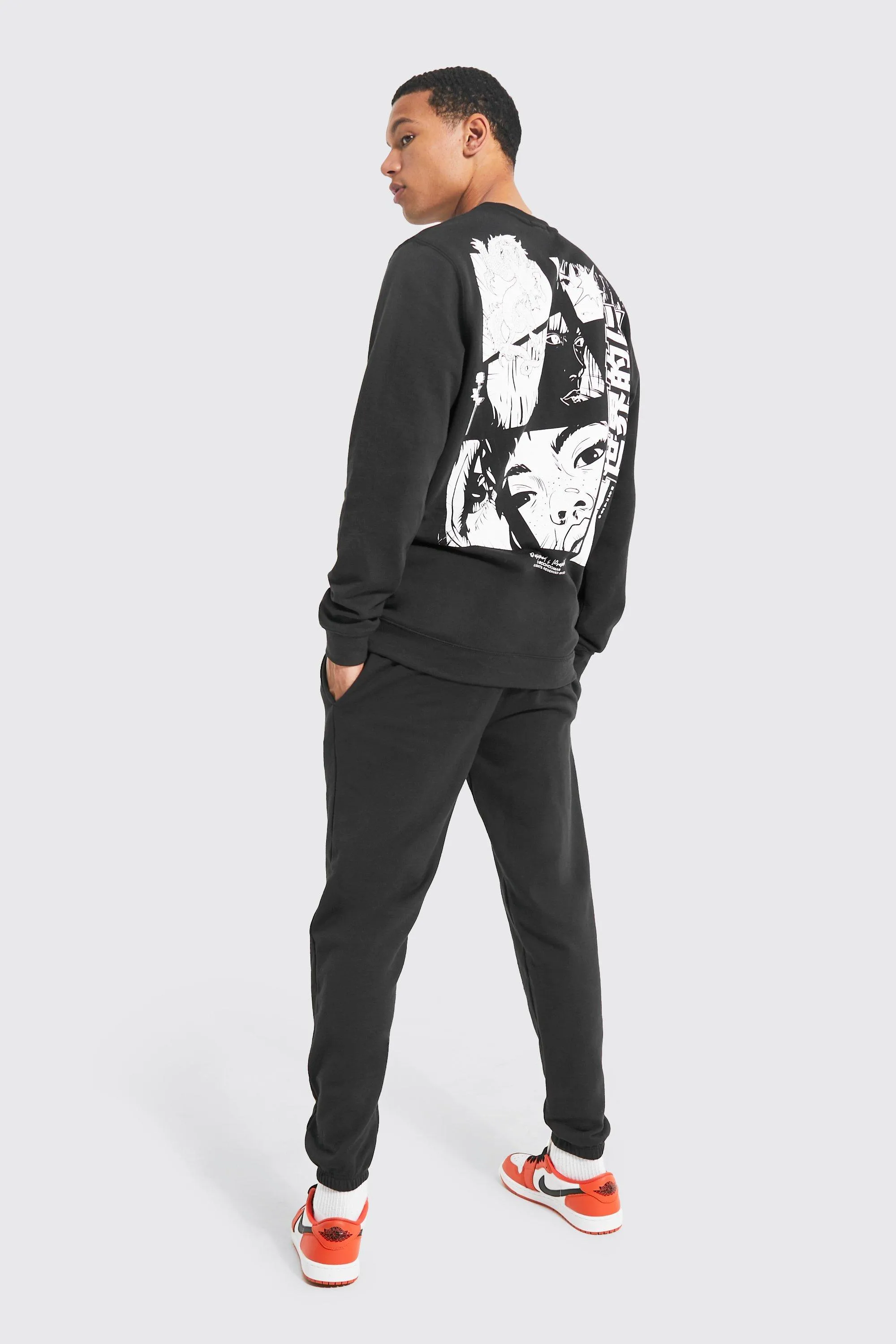 Tall Anime Back Graphic Sweat Tracksuit