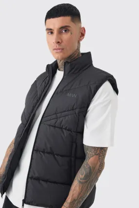 Tall Man Dash Quilted Funnel Neck Vest