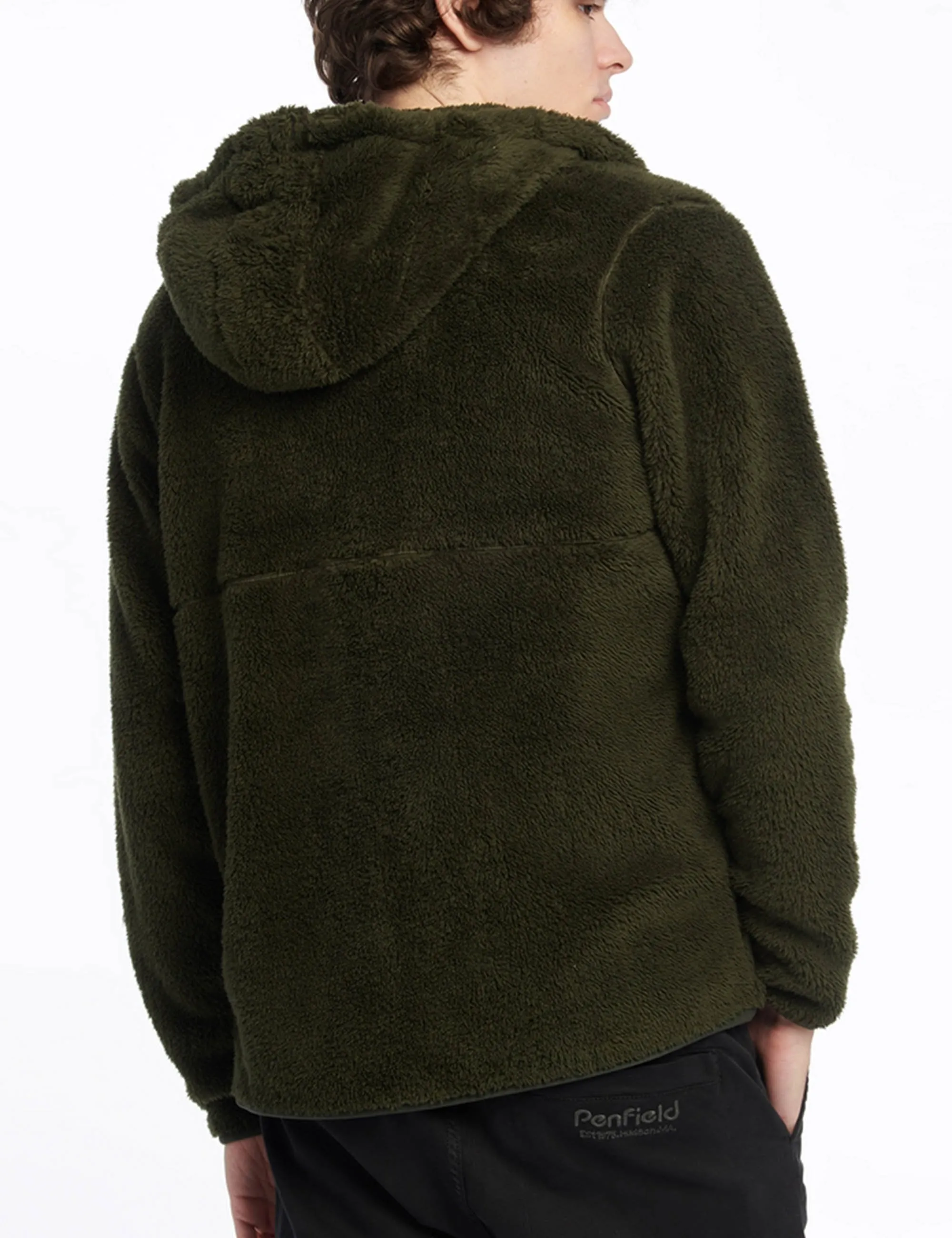 Teddy Fleece Zip Through Sweat - Forest Night