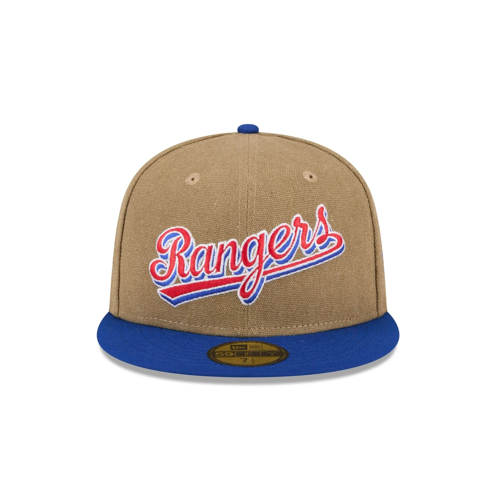 Texas Rangers Canvas Crown 59FIFTY Fitted Hat