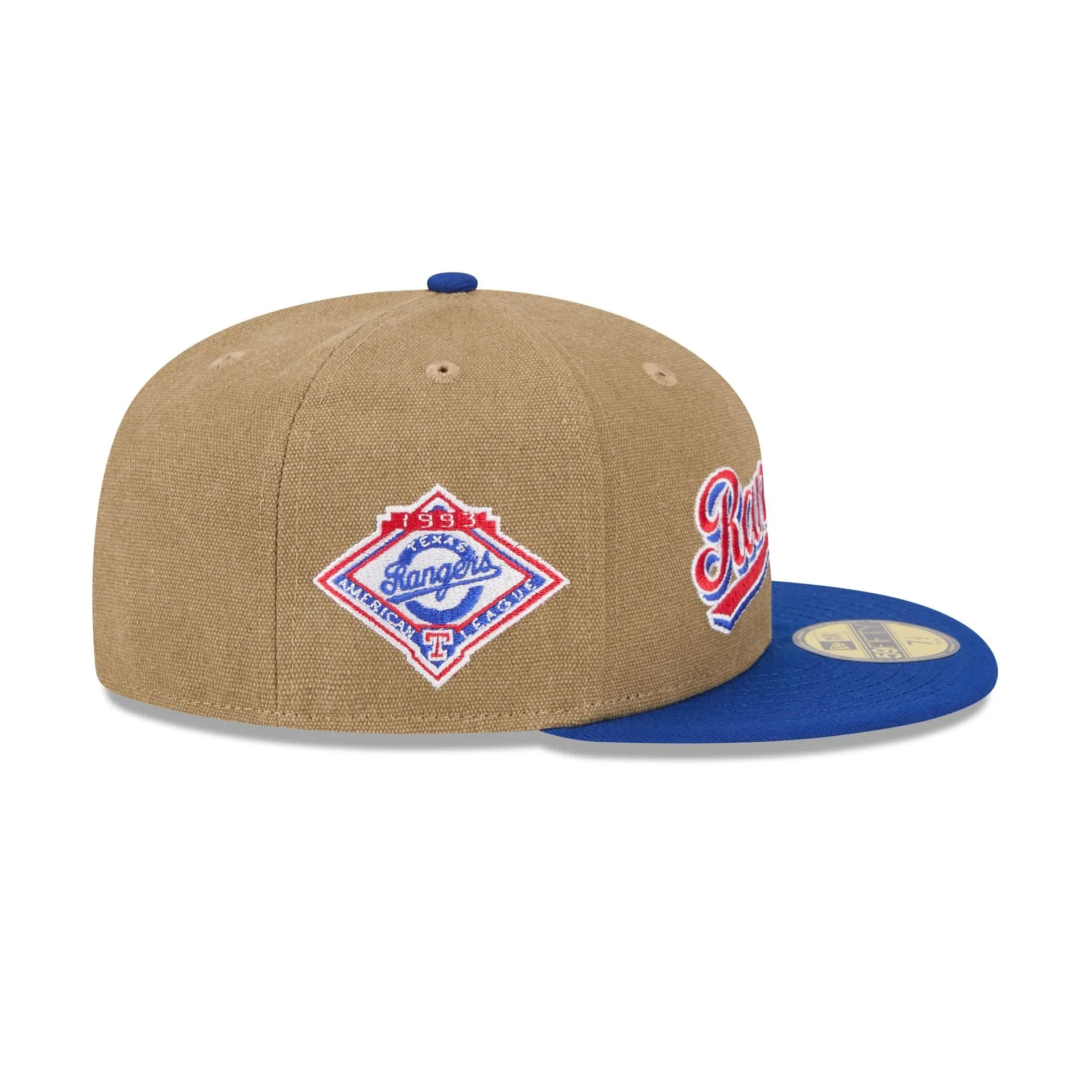 Texas Rangers Canvas Crown 59FIFTY Fitted Hat