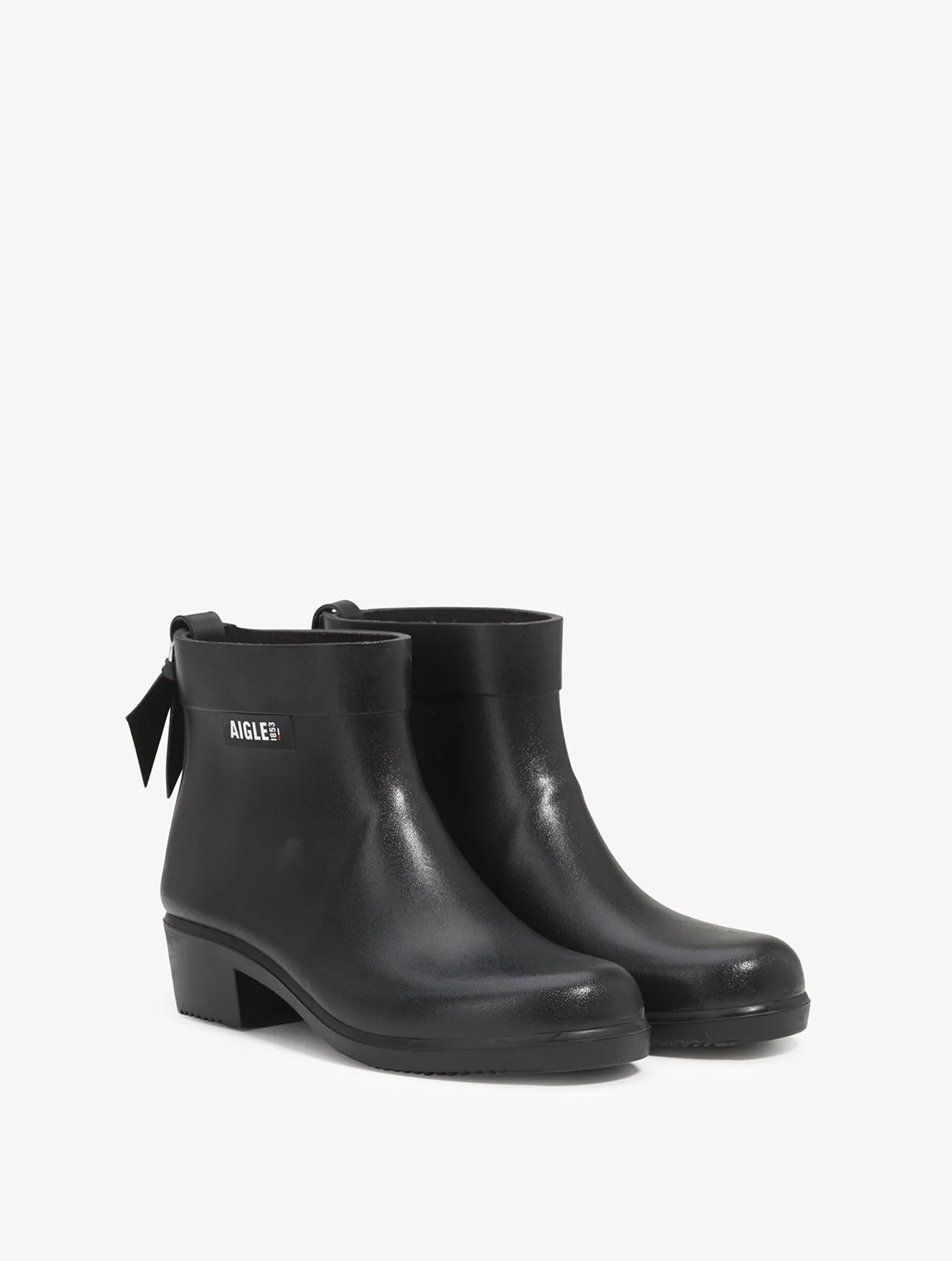 The equestrian-inspired heeled rain boot