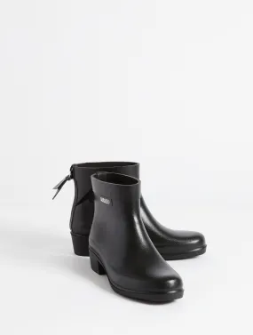 The equestrian-inspired heeled rain boot