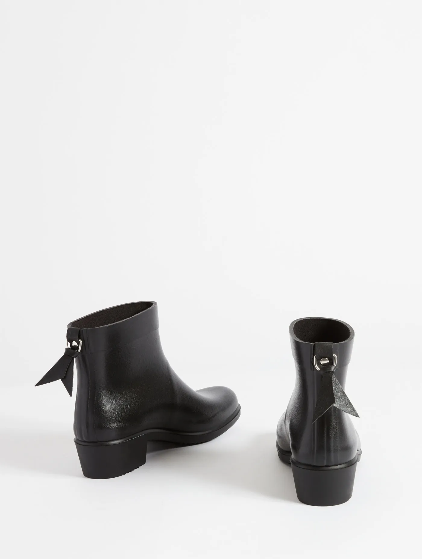 The equestrian-inspired heeled rain boot