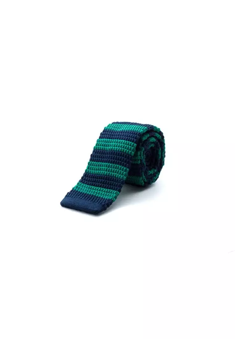 The Shirt Bar The Shirt Bar Navy and Green Stripes Necktie and Socks Gift Set AGS1NTSOC01.1