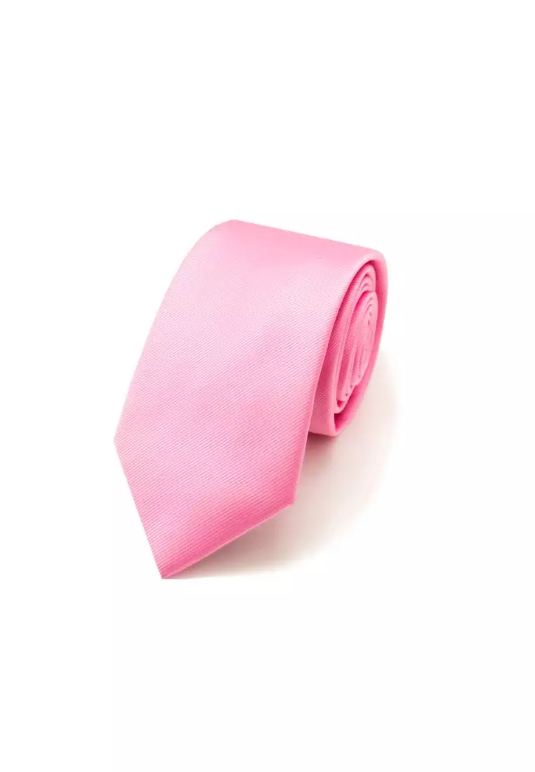 The Shirt Bar The Shirt Bar Solid Prism Pink Woven Necktie NT6.4