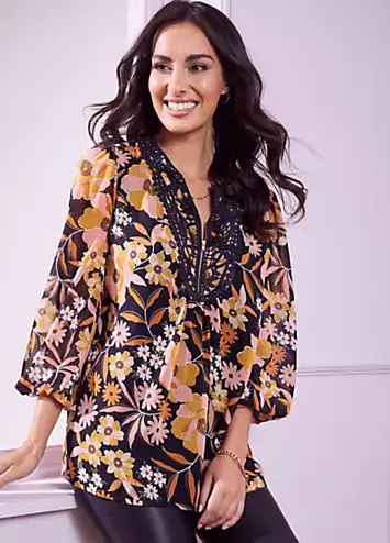 Together Applique Detail Print Tunic | Grattan