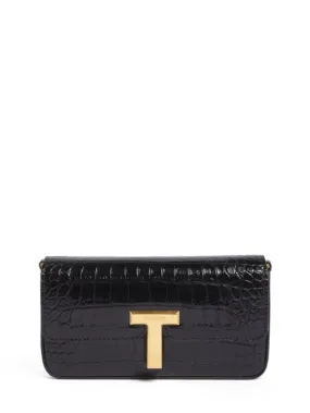 Tom Ford   Mini embossed shiny leather bag 