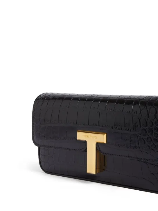 Tom Ford   Mini embossed shiny leather bag 