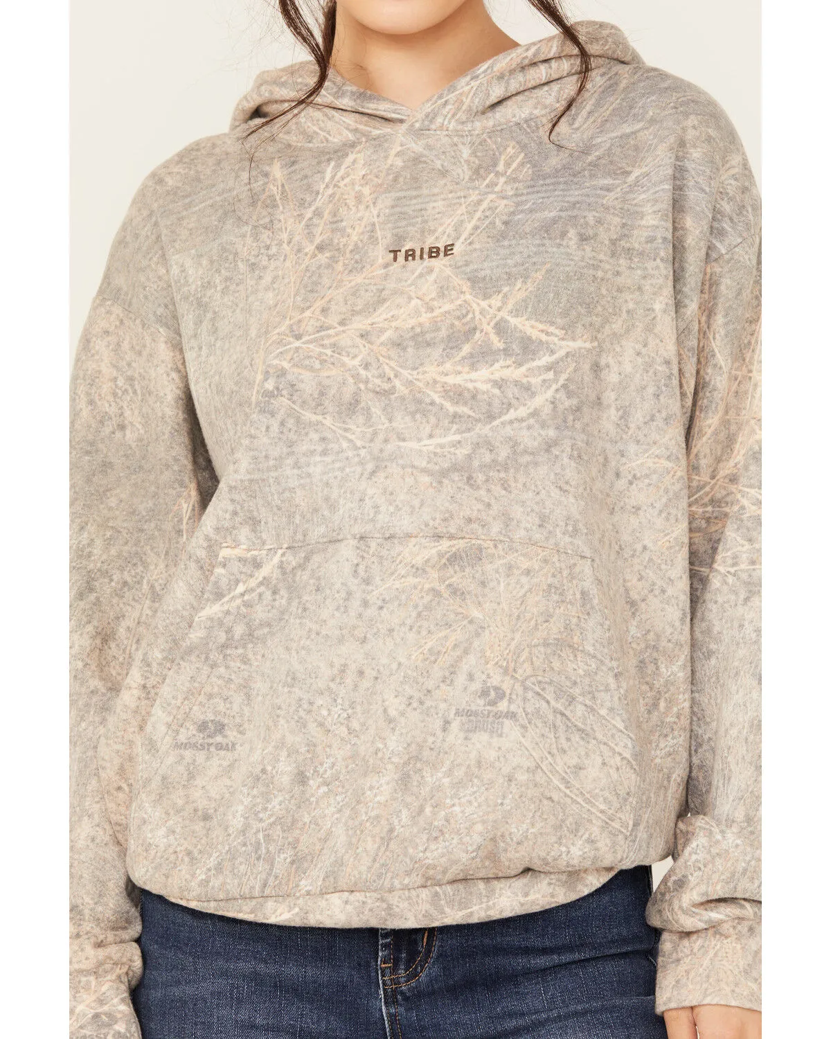 Tribe Kelley Women's Camo Down Yonder Mossy Oak Camo Print Hoodie