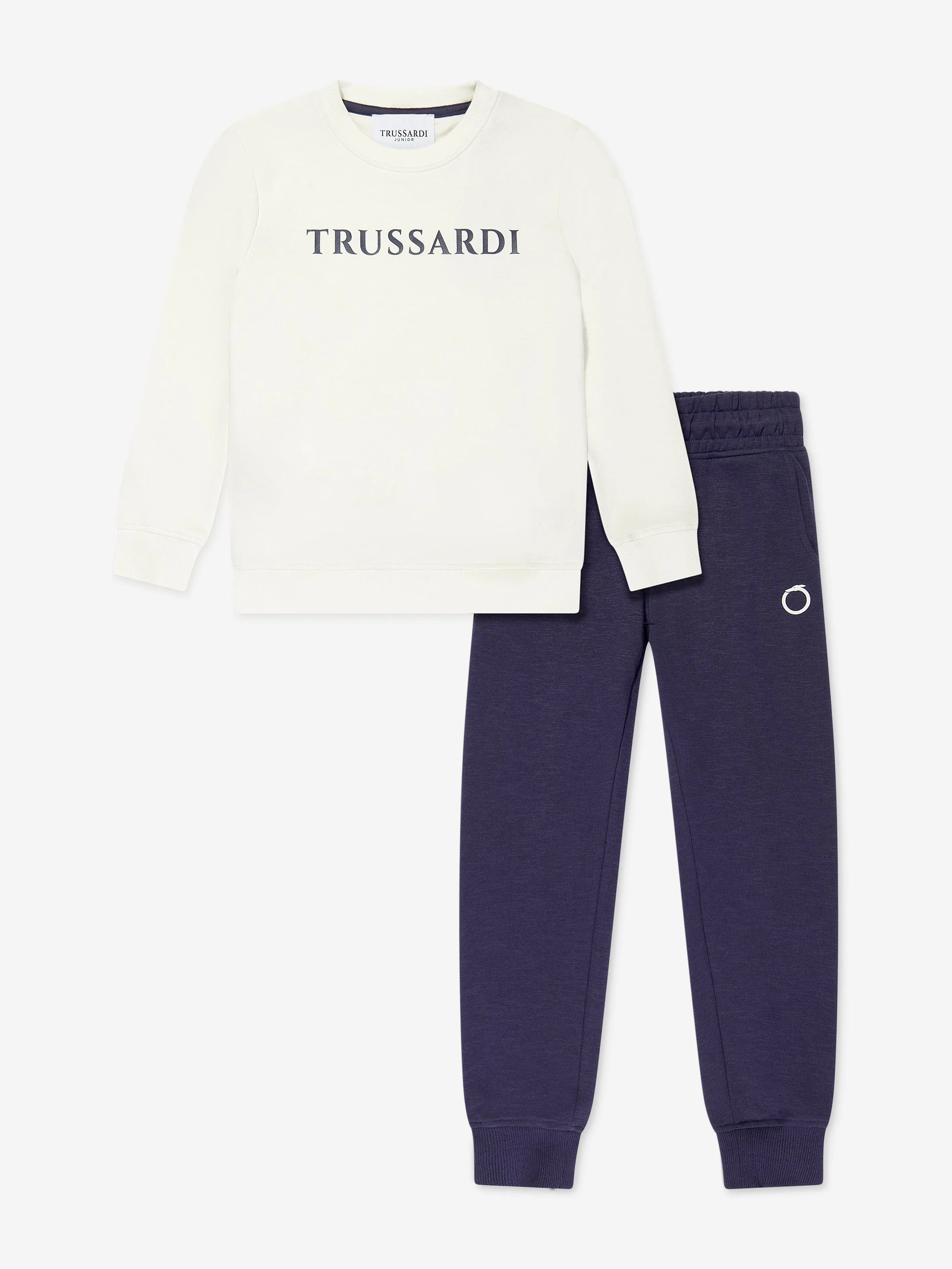 Trussardi Boys Joao Bis Logo Tracksuit in Navy