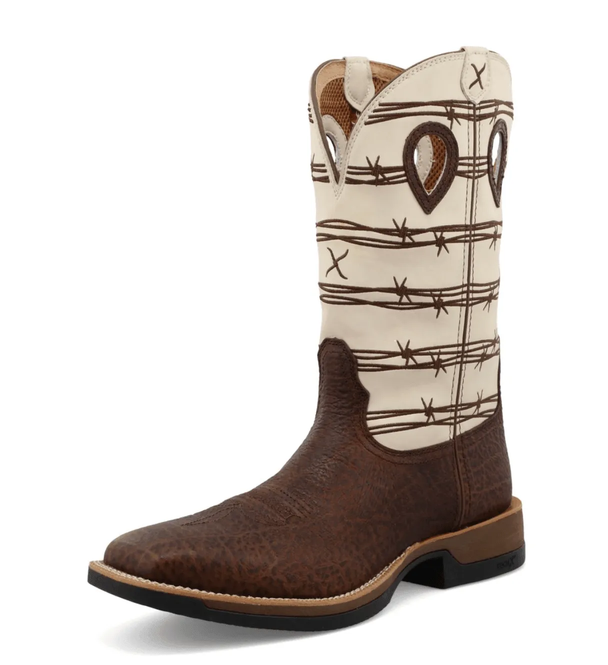 Twisted X Men's 12 Tech Boot Brown Print and Bone MXW0008