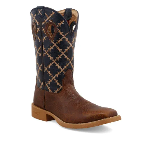 Twisted X Men's 12" Tech Boot - Rustic Brown / Navy