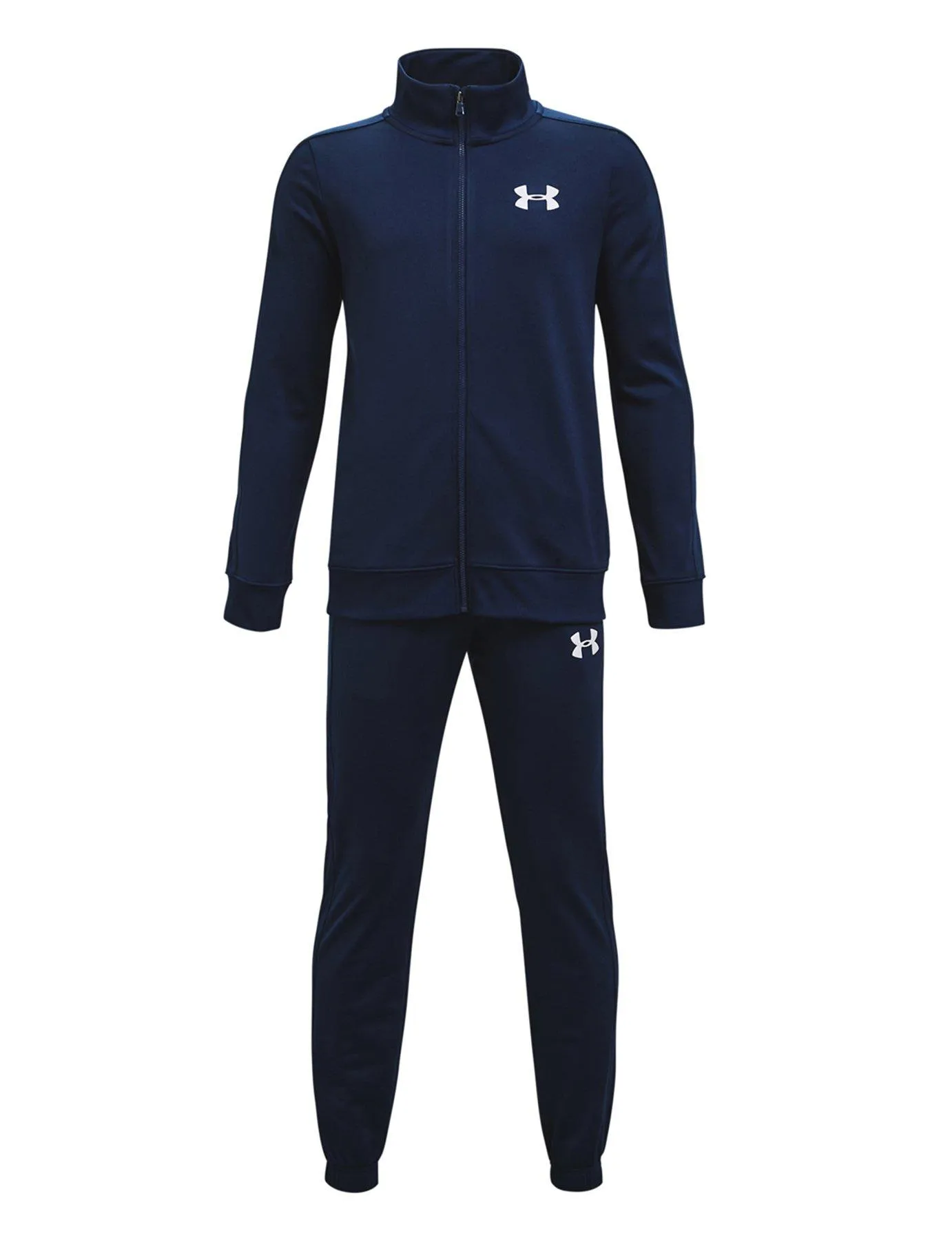 UNDER ARMOUR Boys Knit Tracksuit - Navy/White