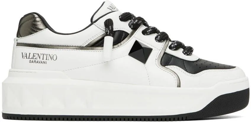 Valentino Garavani Black & White One Stud Sneakers