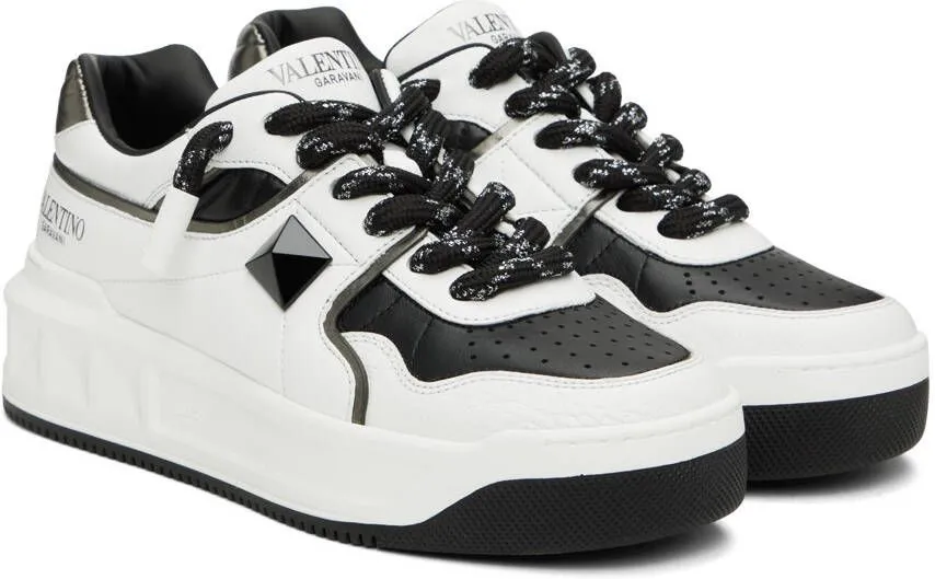 Valentino Garavani Black & White One Stud Sneakers