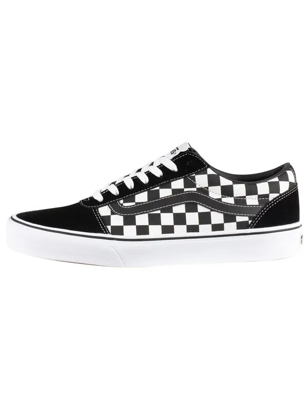 Vans Ward Checkered Trainers - Black/True White