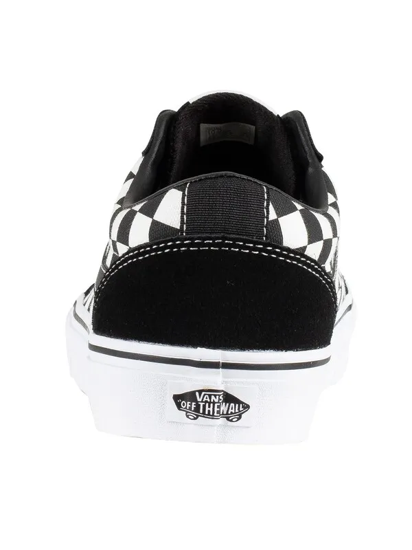 Vans Ward Checkered Trainers - Black/True White